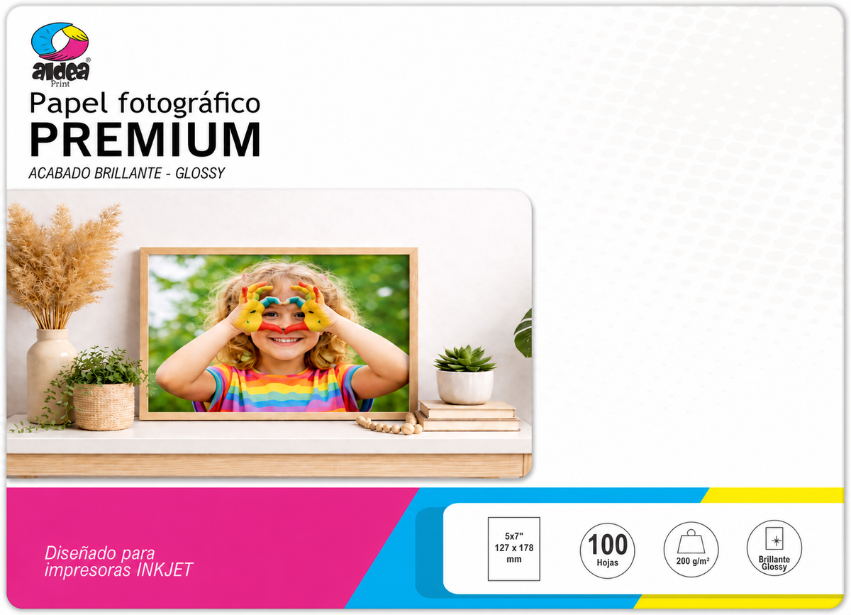 Papel fotográfico glossy brillante 5x7