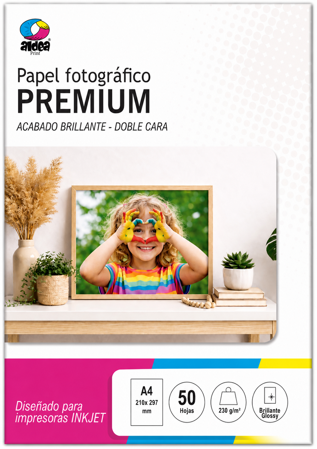 Papel fotográfico glossy brillante doble cara A4