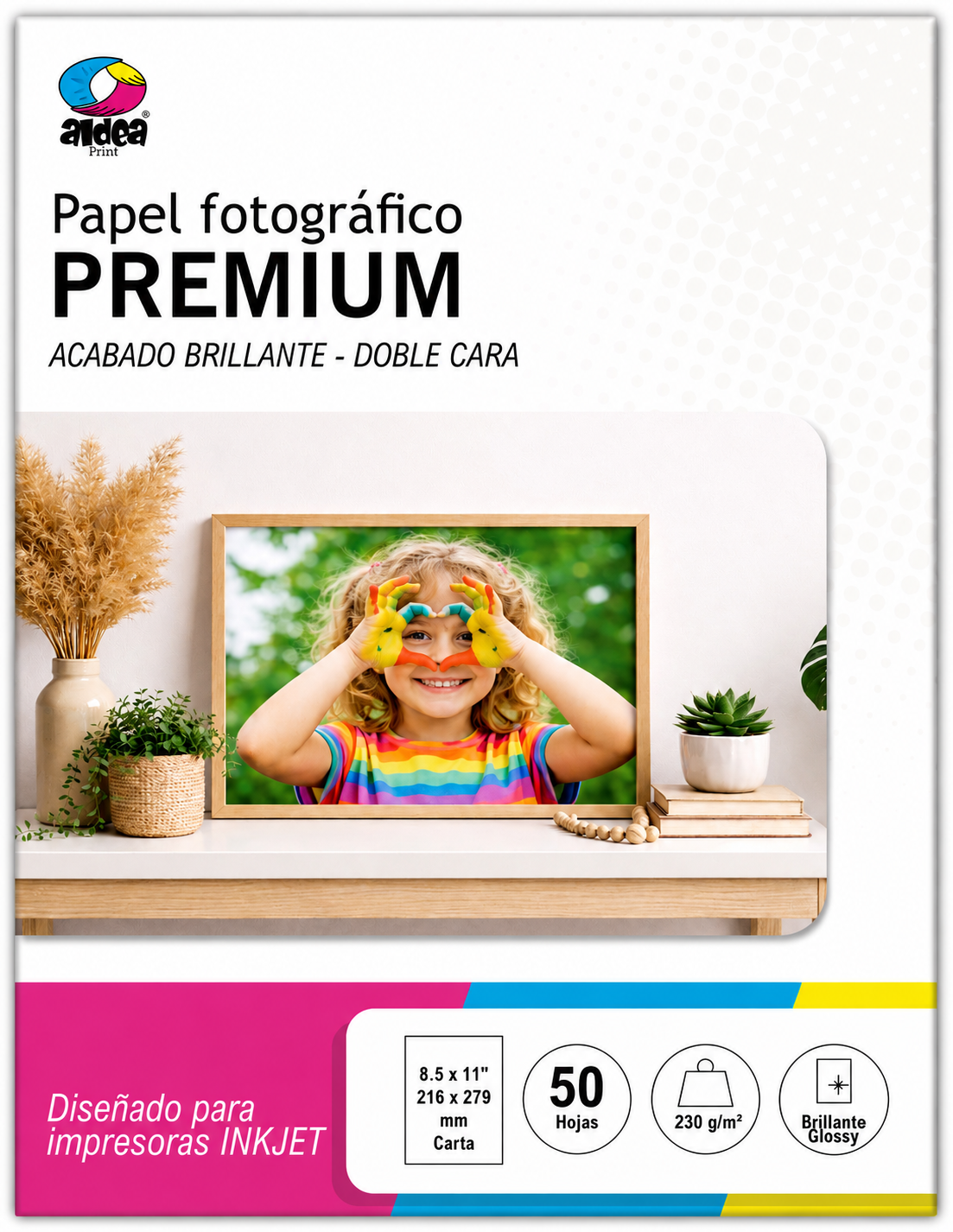 Papel fotográfico glossy brillante doble cara CARTA