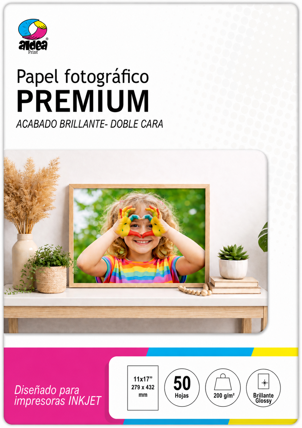 Papel fotográfico glossy brillante doble cara tabloide 11x17