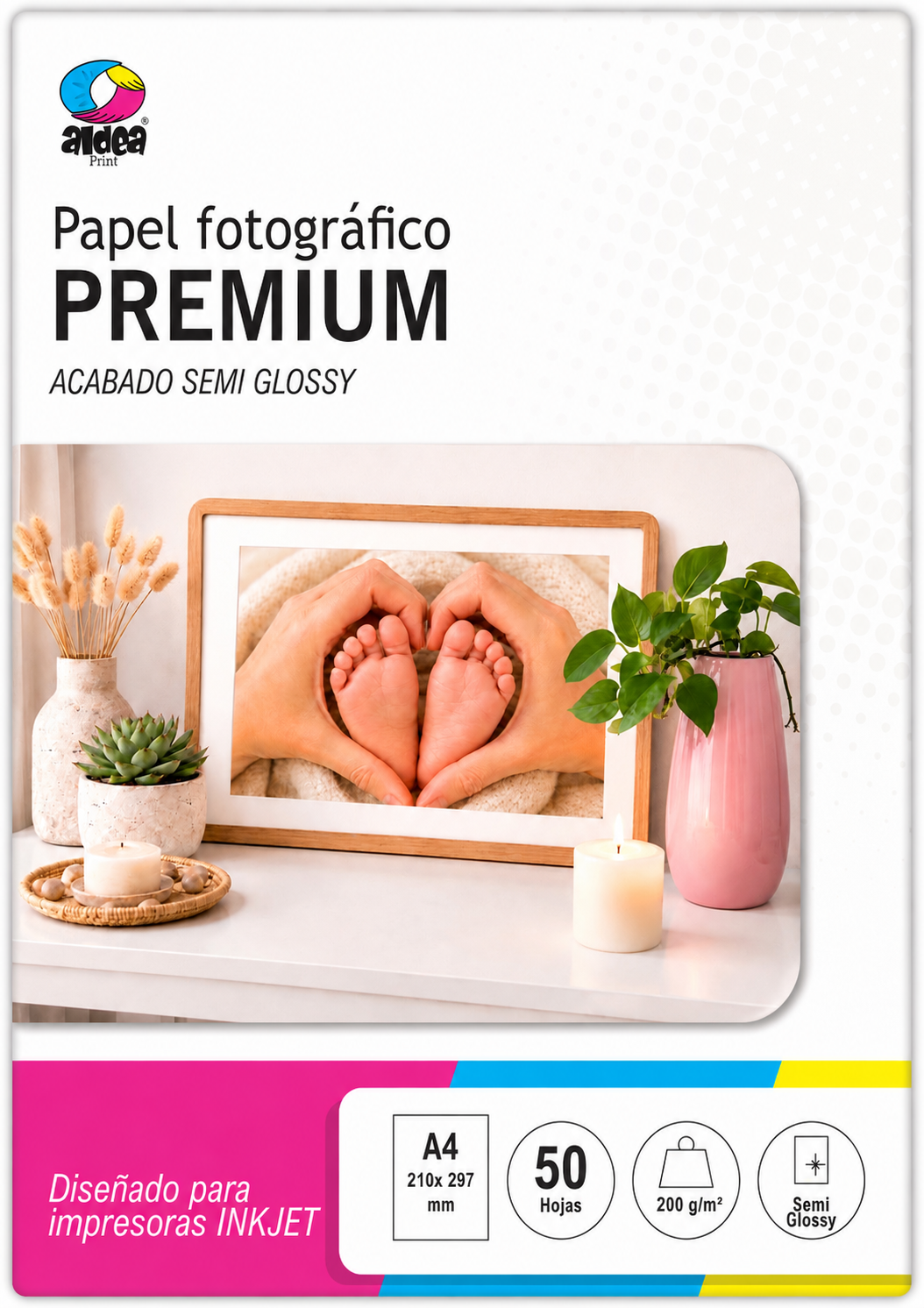 Papel fotográfico semi glossy A4
