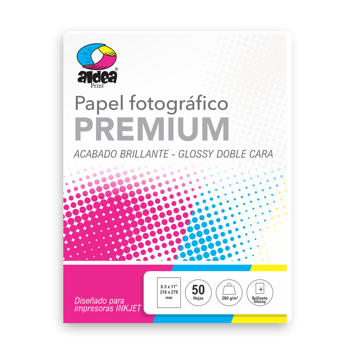 Papel fotográfico glossy brillante doble cara CARTA