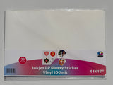 Vinil PP Adhesivo Imprimible Glossy Brillante Tabloide 11x17