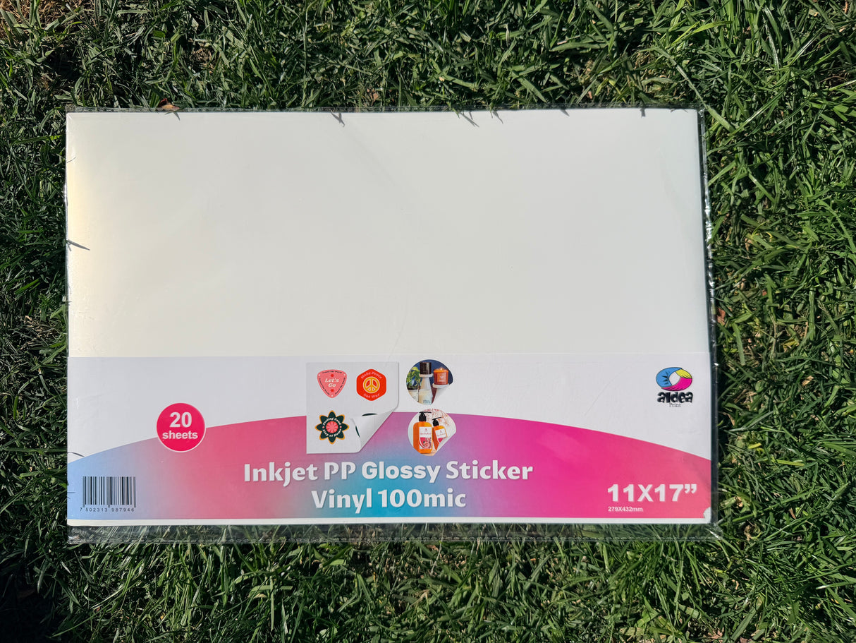 Vinil PP Adhesivo Imprimible Glossy Brillante Tabloide 11x17