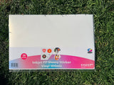 Vinil PP Adhesivo Imprimible Blanco Glossy Brillante Tabloide 11x17