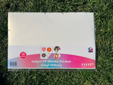 Vinil PP Adhesivo Imprimible Blanco Glossy Brillante Tabloide 11x17