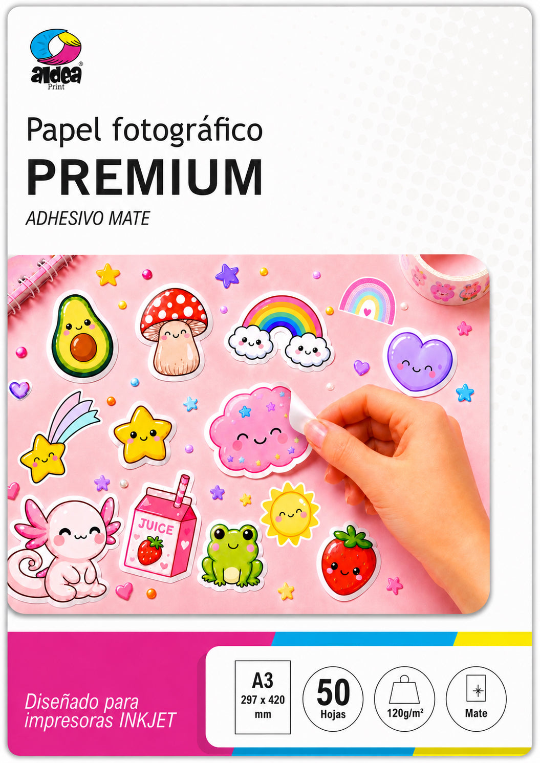 Papel fotográfico adhesivo mate A3