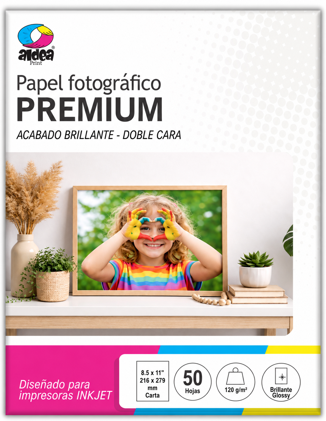Papel fotográfico glossy brillante doble cara CARTA