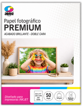 Papel fotográfico glossy brillante doble cara CARTA