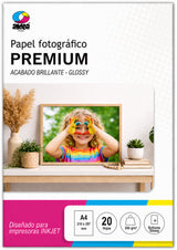 Papel fotográfico glossy brillante A4