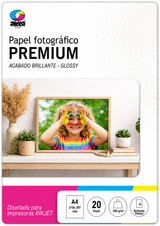 Papel fotográfico glossy brillante A4