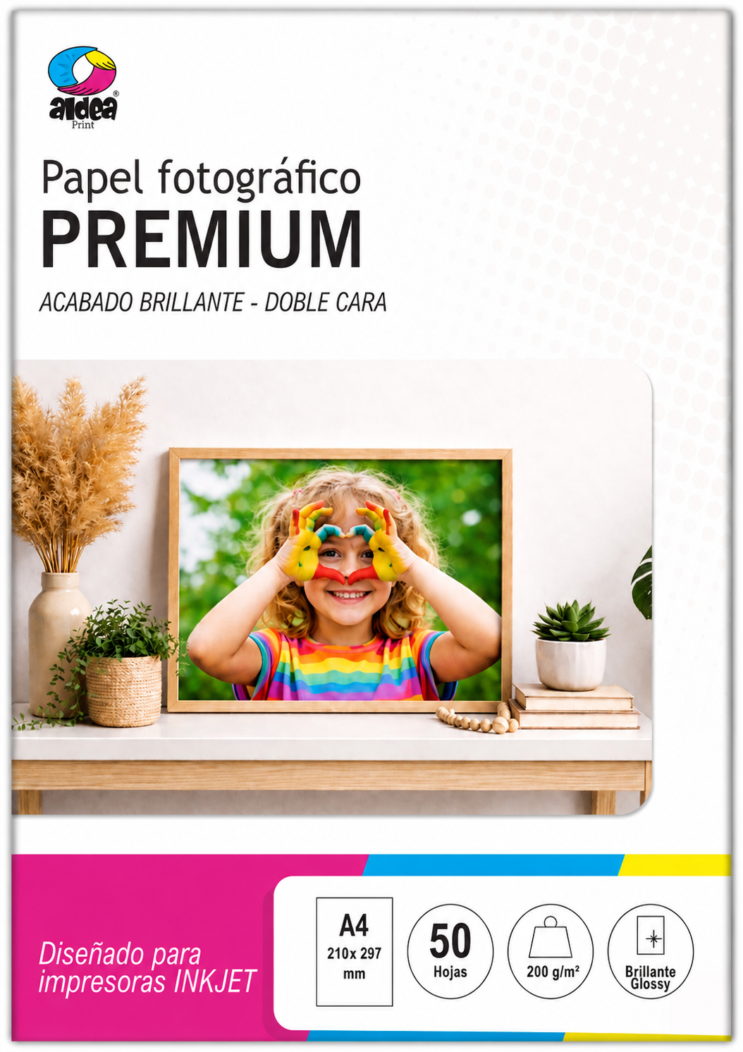 Papel fotográfico glossy brillante doble cara A4