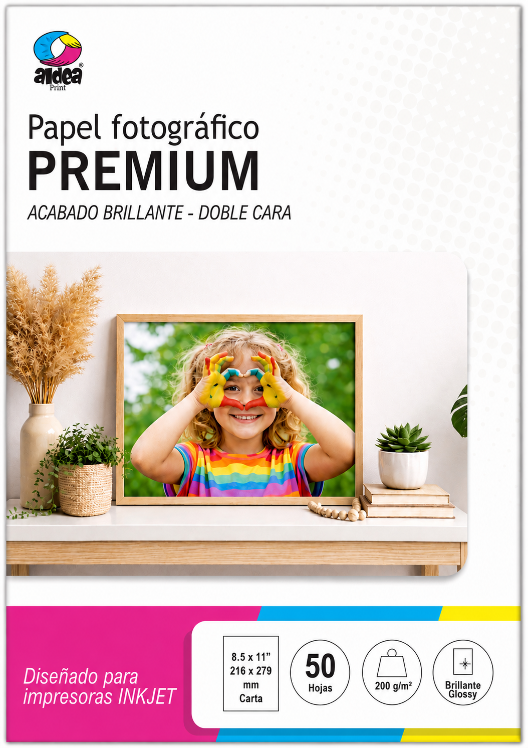 Papel fotográfico glossy brillante doble cara CARTA