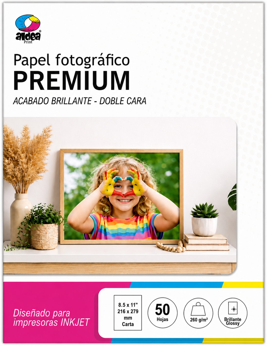 Papel fotográfico glossy brillante doble cara CARTA