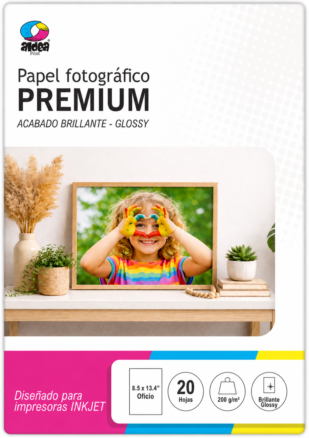 Papel fotográfico glossy brillante OFICIO