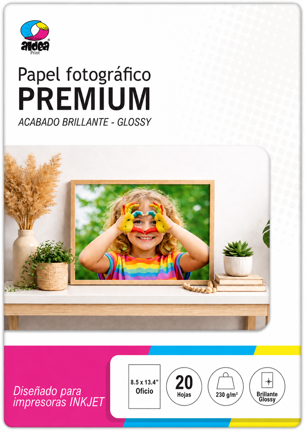 Papel fotográfico glossy brillante OFICIO