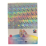 Vinil PET Adhesivo Imprimible Holográfico A4
