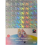 Vinil PET Adhesivo Imprimible Holográfico A4