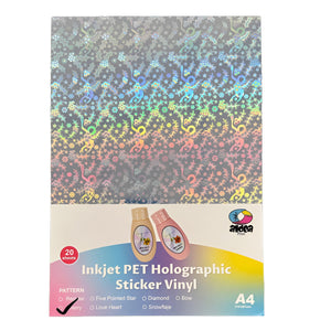 Vinil PET Adhesivo Imprimible Holográfico 3D A4