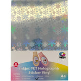 Vinil PET Adhesivo Imprimible Holográfico A4