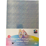 Vinil PET Adhesivo Imprimible Holográfico A4
