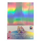 Vinil PET Adhesivo Imprimible Holográfico A4