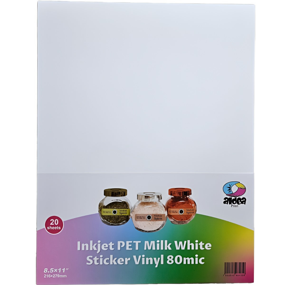 Vinil PET Adhesivo Imprimible Glossy Brillante Carta