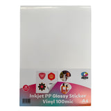 Vinil PP Adhesivo Imprimible Glossy Brillante A4