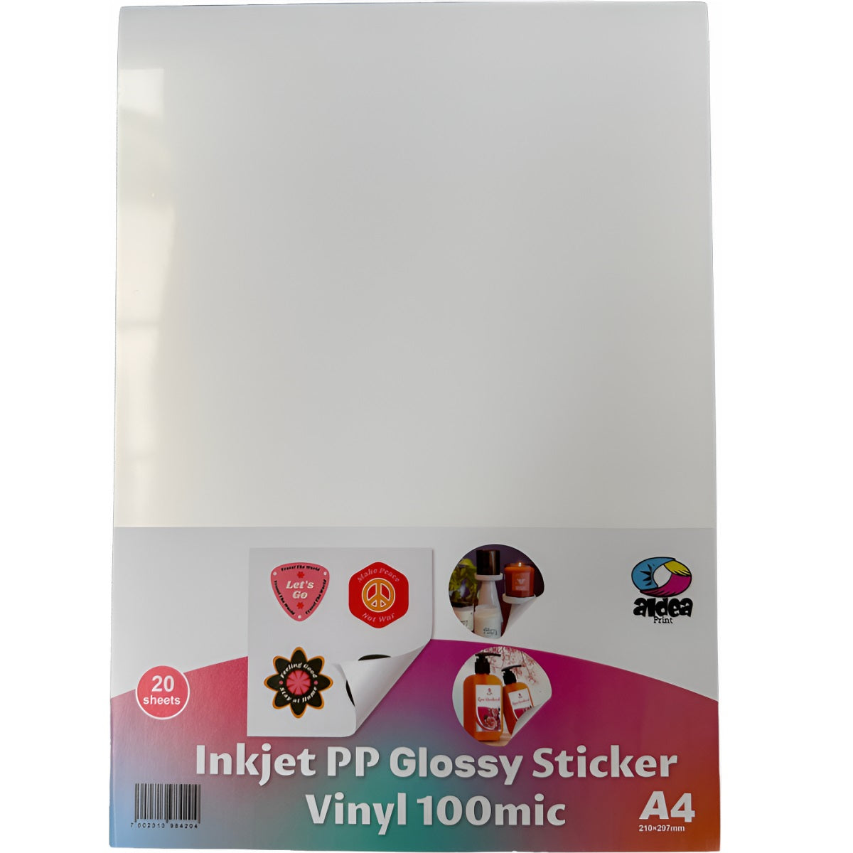 Vinil PP Adhesivo Imprimible Glossy Brillante A4