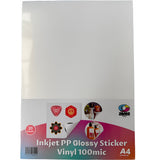 Vinil PP Adhesivo Imprimible Glossy Brillante A4