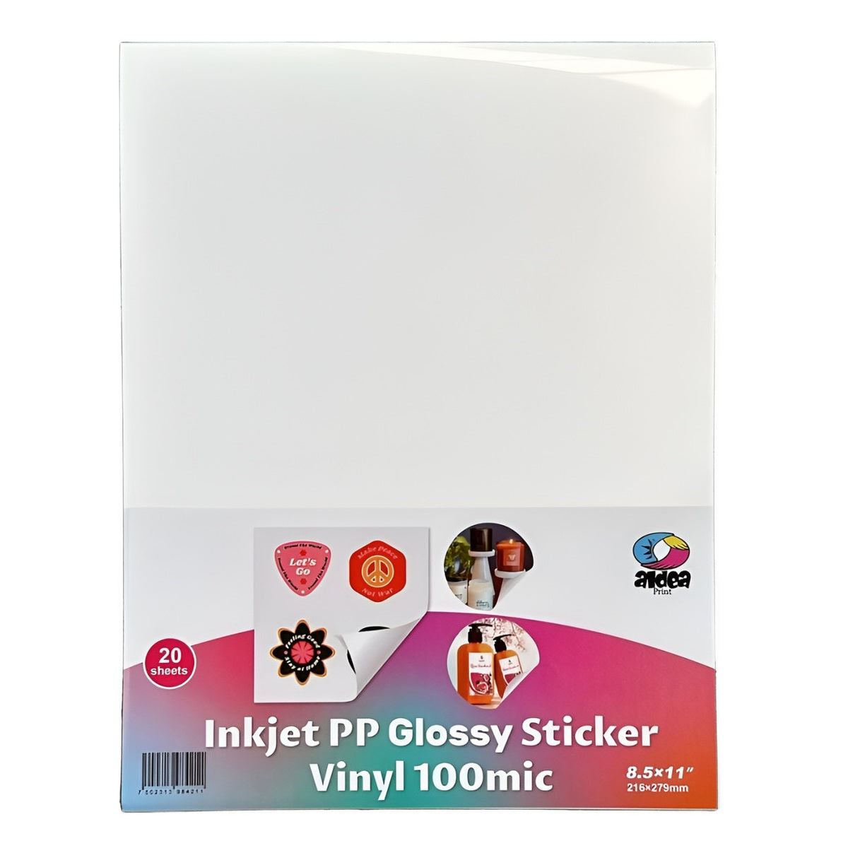 Vinil PP Adhesivo Imprimible Glossy Brillante Carta