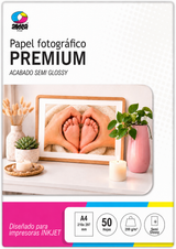 Papel fotográfico semi glossy A4