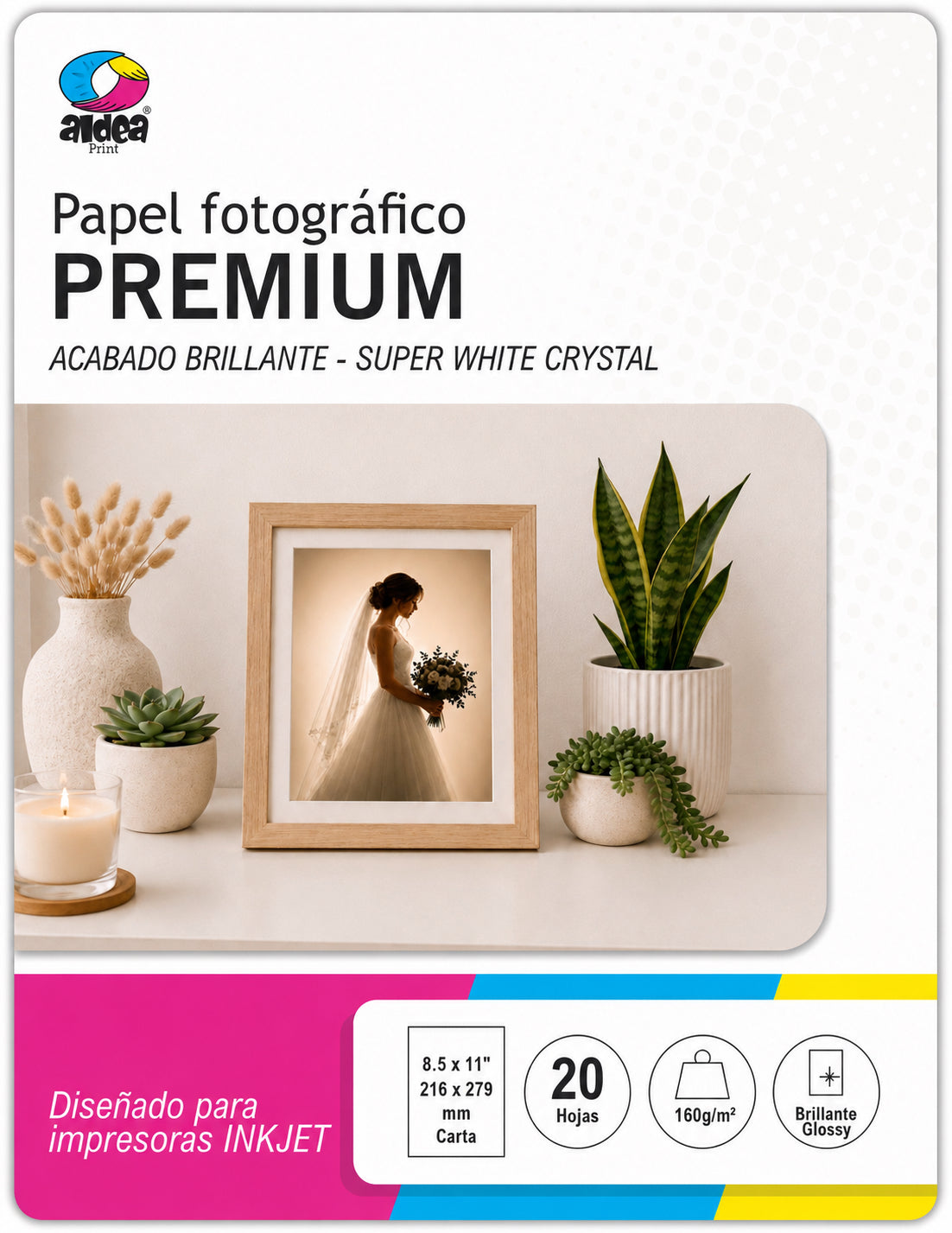 Papel fotográfico super white crystal CARTA