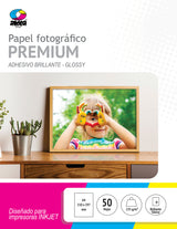 Papel fotográfico adhesivo glossy brillante A4