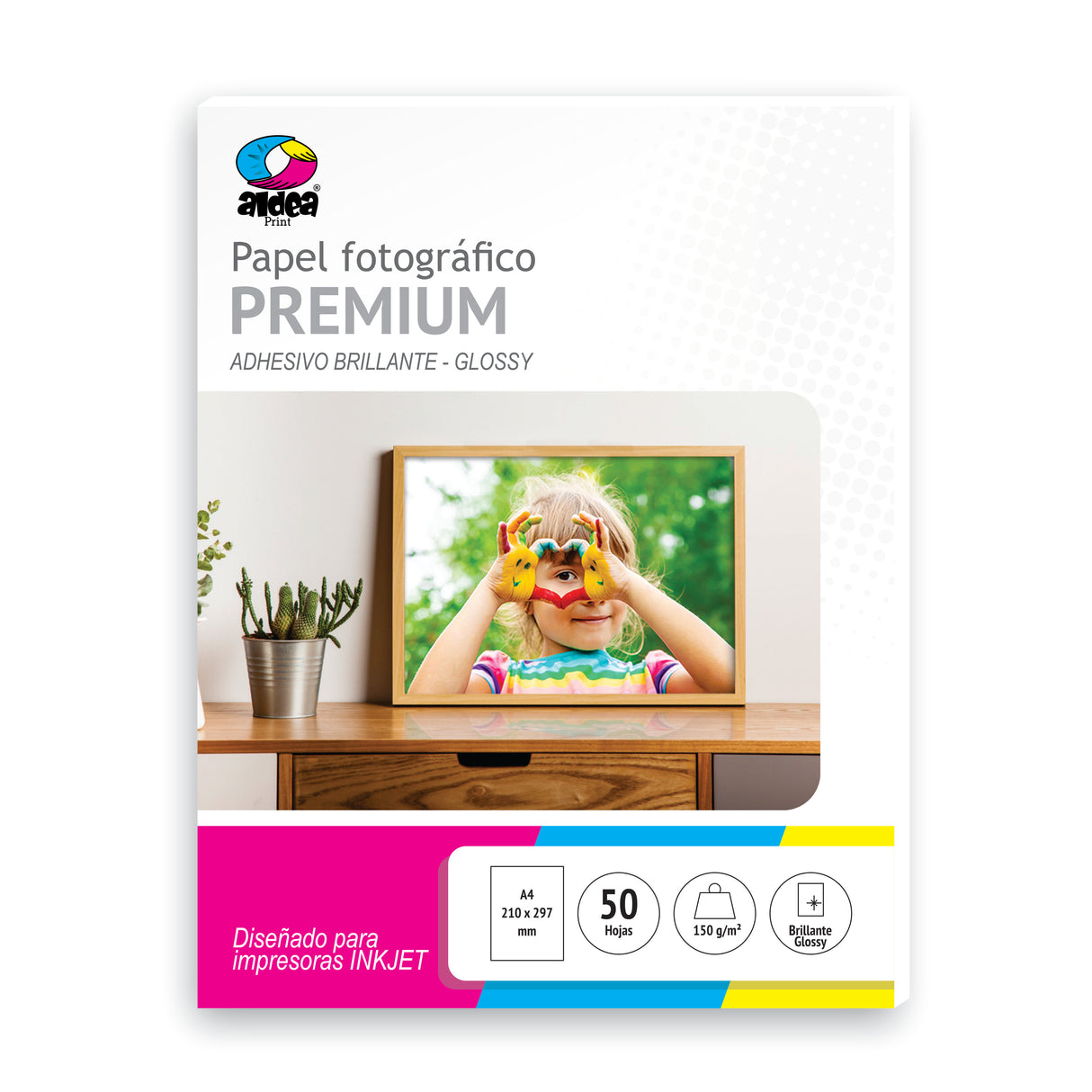 Papel fotográfico adhesivo glossy brillante A4